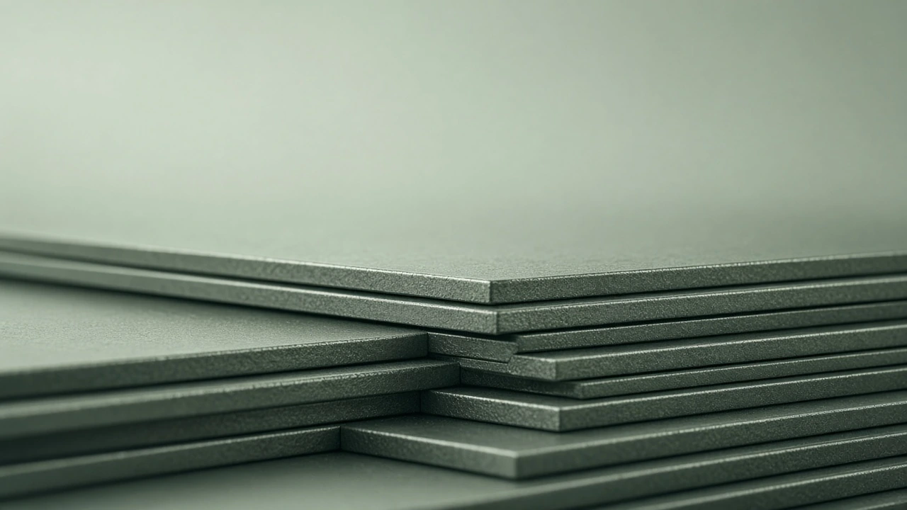 Soft green-washed studio field of carbon steel plate edges fading into a pale industrial backdrop, 16:9 catalogue banner.
