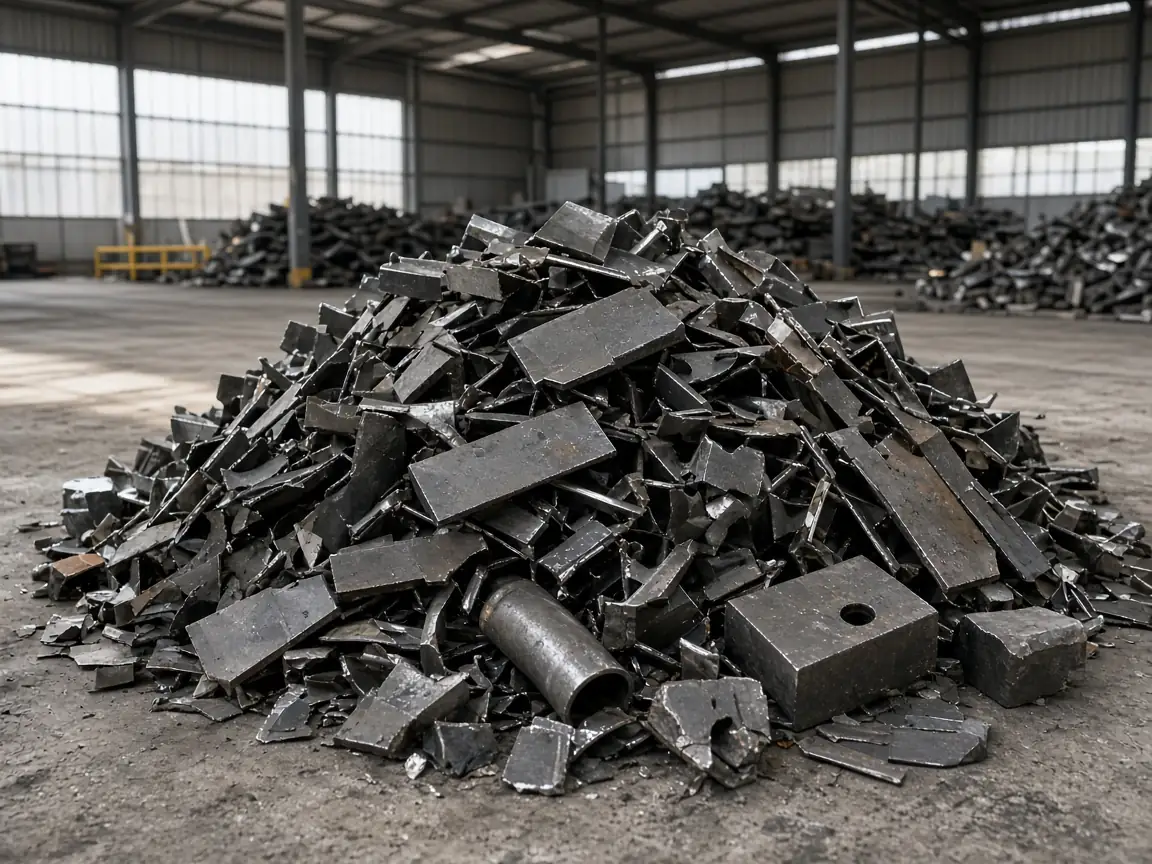 Inconel scrap in industrial godown