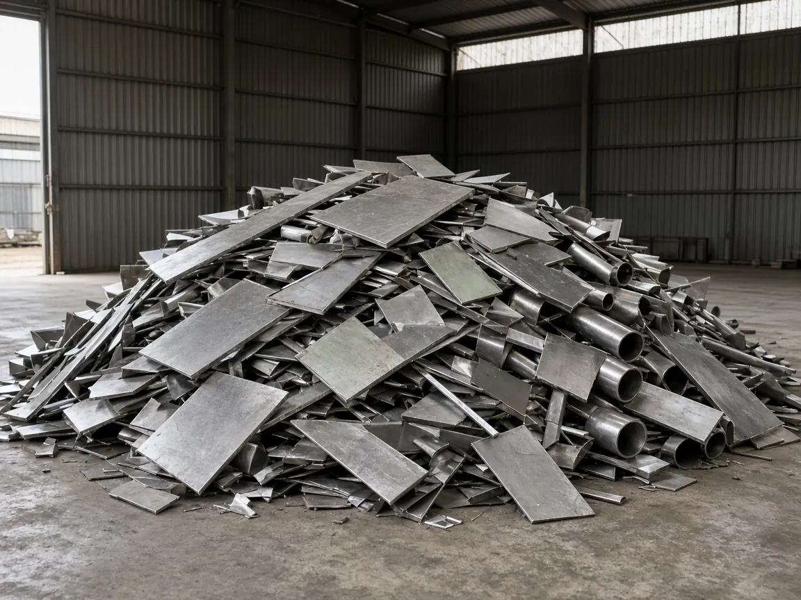200-series scrap in industrial godown
