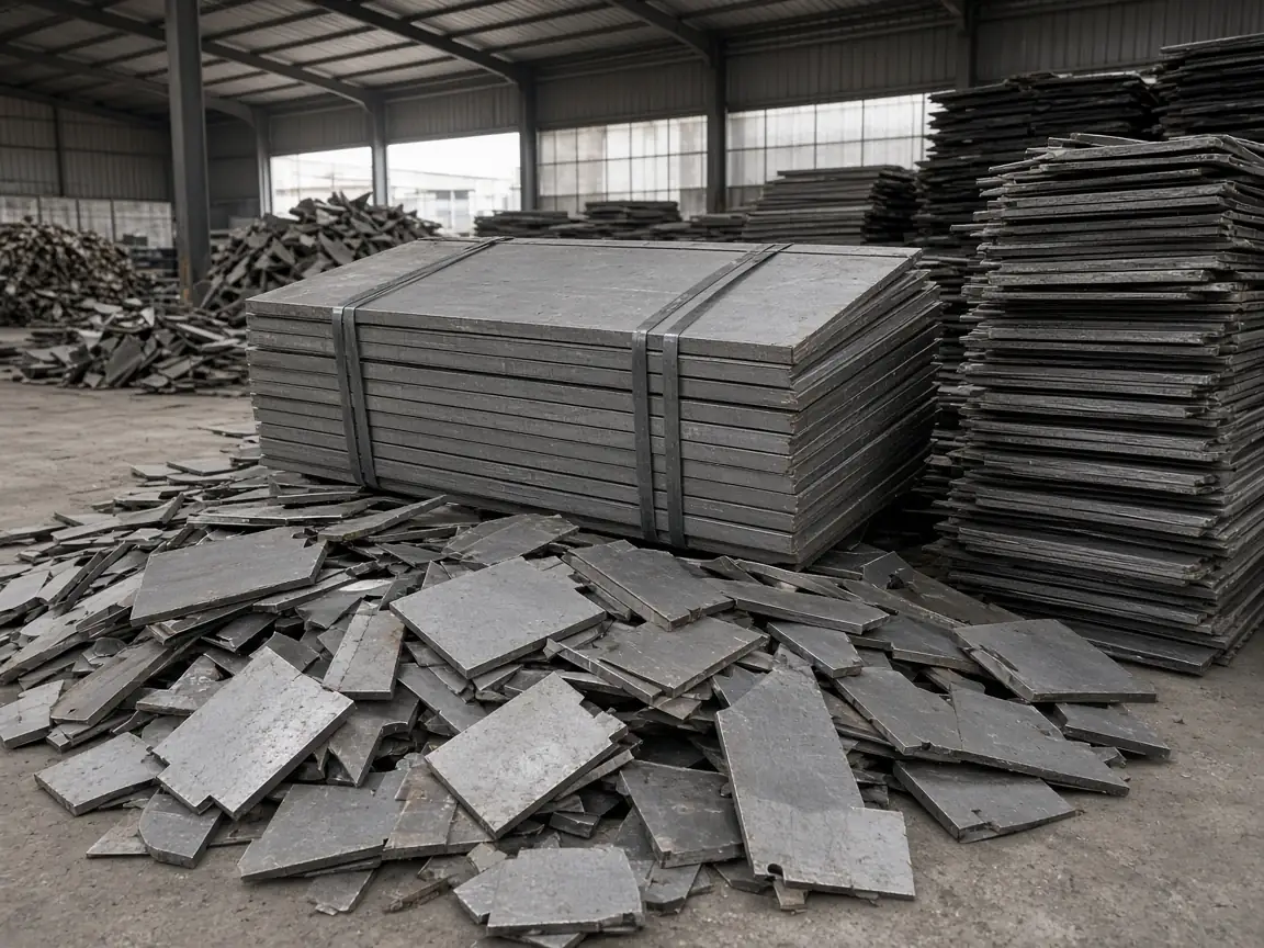 400-series scrap in industrial godown