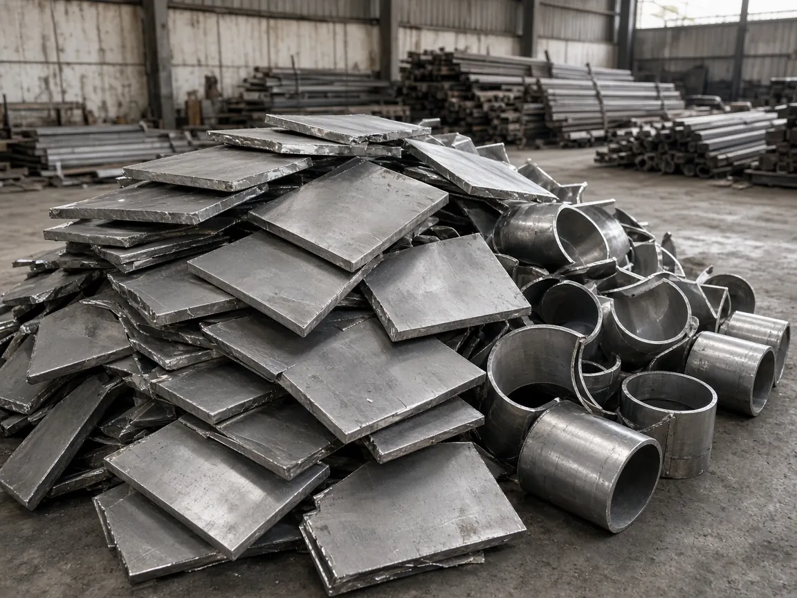 Super Duplex scrap in industrial godown