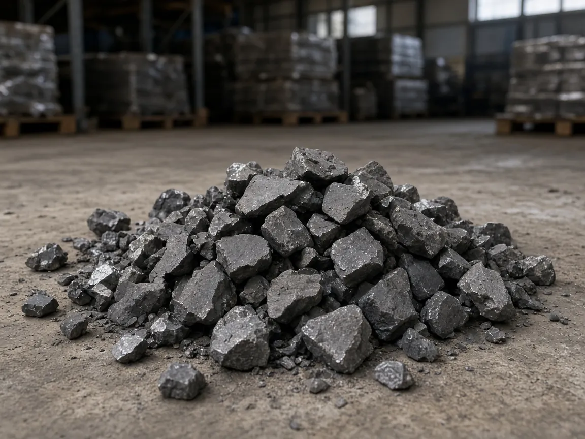 Tantalum scrap in industrial godown