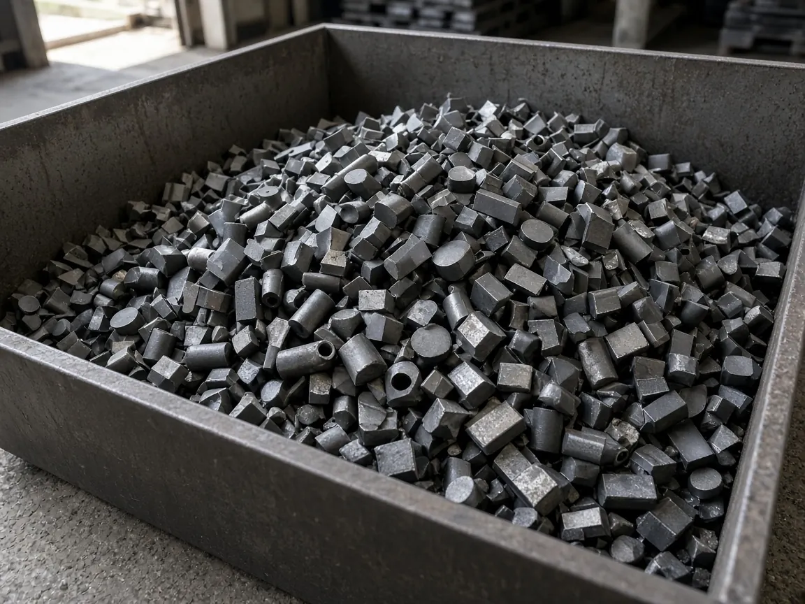 Tungsten Carbide scrap in industrial godown