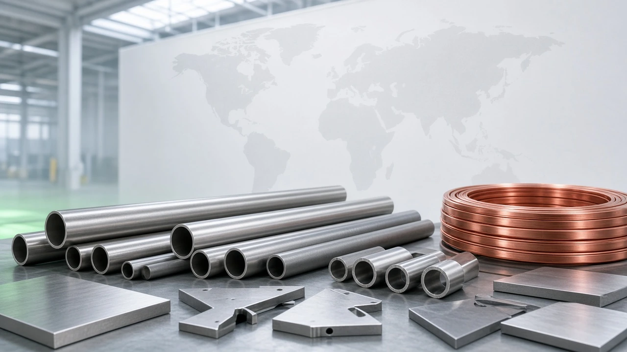 Industrial metal scrap supply with stainless steel, alloy and copper materials