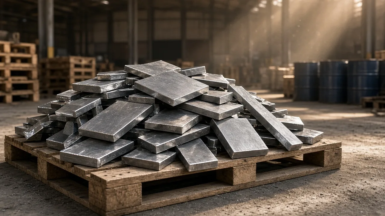 Alloy Steel scrap in warehouse