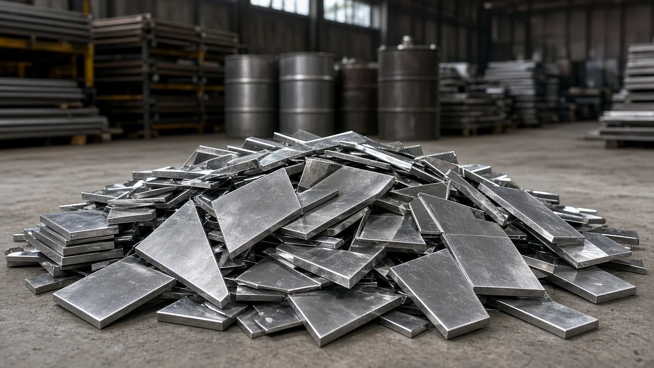 Stainless Steel 316 scrap in warehouse