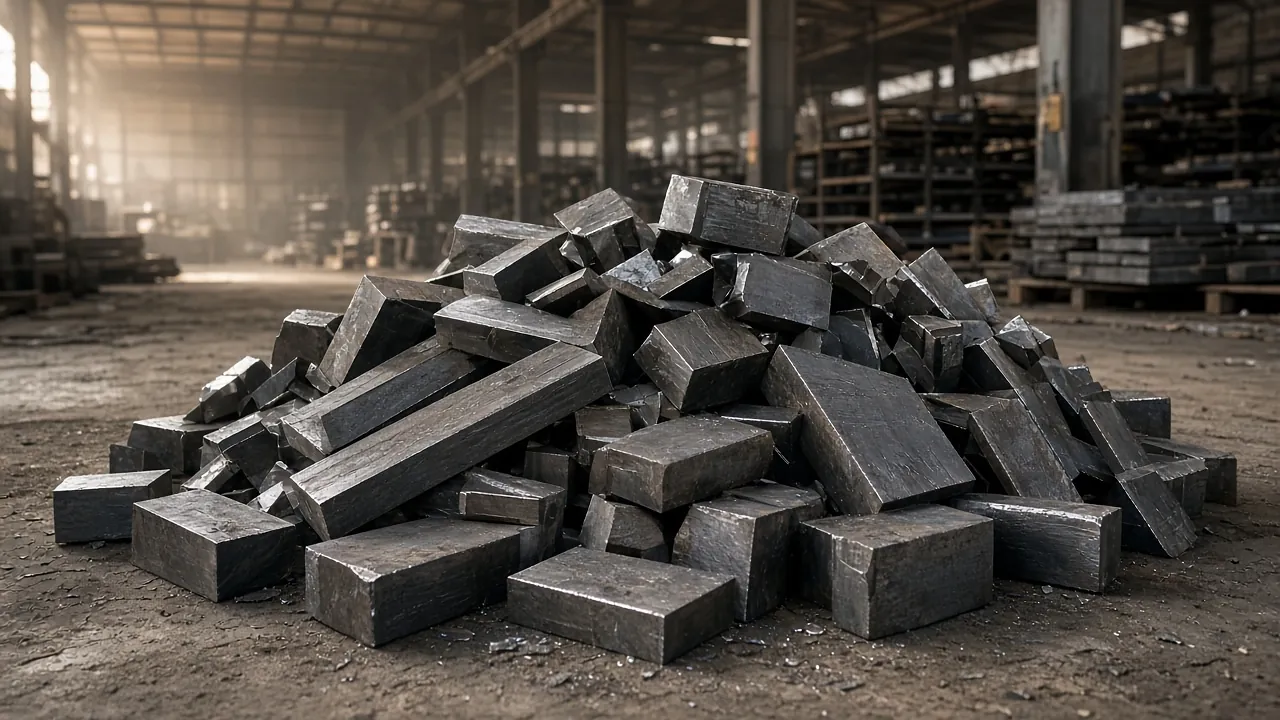 Tool / Die Steel scrap in warehouse